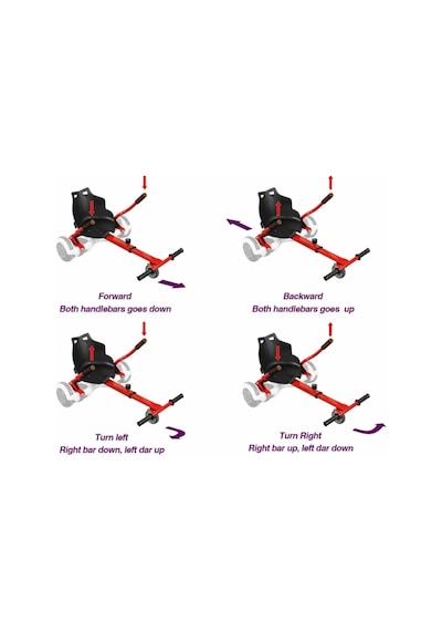 Go Kart Ayarlanabilir Hoverboard Koltuk Aksesuar Kırmızı, Hvckrmgoo Standart