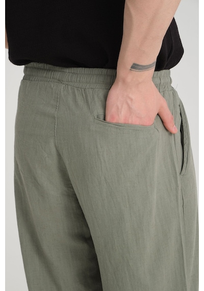 Redline Luxe Erkek Baggy Keten Karışımı Rahat Pantolon Bol Paça Yeni Sezon Mint