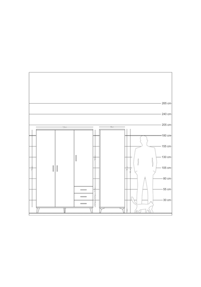Kronos Dolap 6 Raflı 3 Çekmeceli Tek Askılı 132x59x195 Çam-antrasit/antrasit Antrasıt/antrasıt Kronos Dolap 6 Raflı 3 Çekmeceli Tek Askılı 132x59x195 Çam-antrasit/antrasit Antrasıt/antrasıt