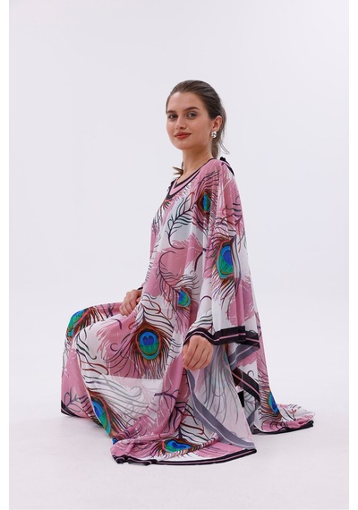 Tarzını Seç Kimono Pareo - Tesettür Pareo - Ege Model 240x135 Cm Çok Renkli