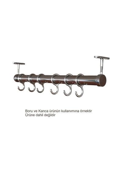 Yuvarlak Askı Babası Kapalı 2 Adet Metalik
