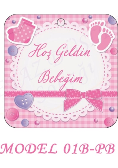 Beyazdüşlersokağı Şekilli Etiket (25 Ad) Bebek Süsü,Doğum Günü (Etk-01B)