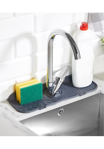 Elastik Musluk Mat Su Tutucu Düzenleyici Silikon Kaydırmaz Mutfak Banyo Lavabo Tezgah Üstü Matı Sili Diğer