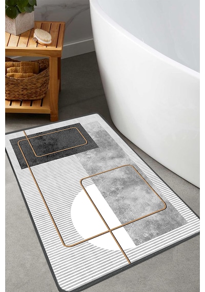 Grasva Gri 70x120 Cm Banyo Paspası Gri-tek