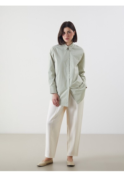 Lcw Modest Ekru Beli Lastikli Kadın Pantolon