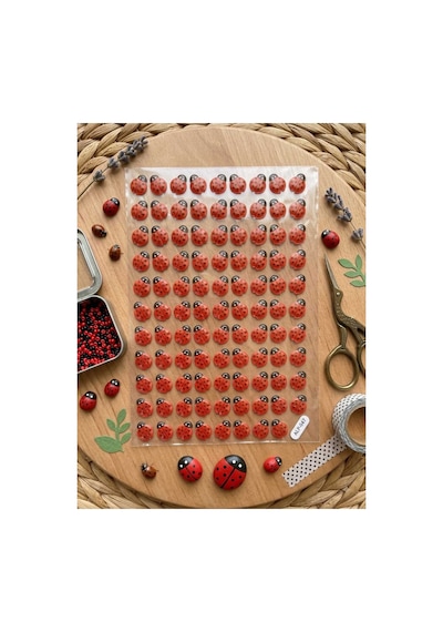 98 Adet Kabartmalı Uğu Böceği Figürlü Sticker 1 Sayfa Diğer