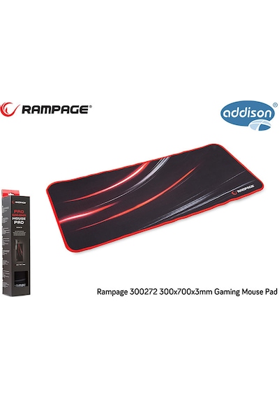 Rampage 300272 300x700x3mm Gaming Mouse Pad Siyah 1923 Renkli