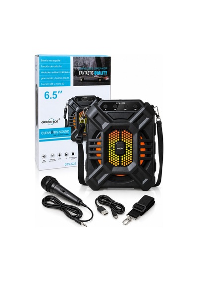 Gts-1222 Taşınabilir Kablosuz Bluetooth Hoparlör & Karaoke Seti