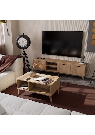 Mezza Set 1587-2076 Exxen 180 Cm Tv Ünitesi + Exxen Orta Sehpa - Sepet Rengi Mezza Set 1587-2076 Exxen 180 Cm Tv Ünitesi + Exxen Orta Sehpa - Sepet Rengi