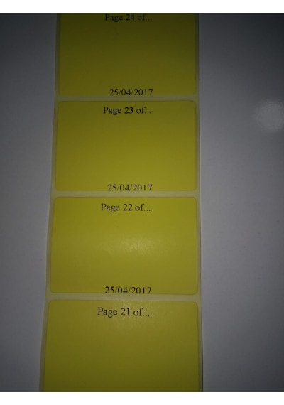 Eczane İlaç Tarif Etiketi Sarı Zemin Eko Termal  40 x 60 MM