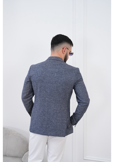 Dupont Classics Dupont Keten Slim Fit 6 Drop Sivri Yaka Çift Yırtmaçlı Erkek Blazer Ceket Koyu Lacivert Dupont Classics Dupont Keten Slim Fit 6 Drop Sivri Yaka Çift Yırtmaçlı Erkek Blazer Ceket Koyu Lacivert