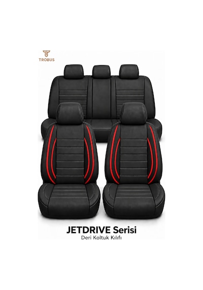 Mazda 3 2003 Ve Sonrası Uyumlu Jetdrive Serisi Siyah Kırmızı Oto Koltuk Kılıfı