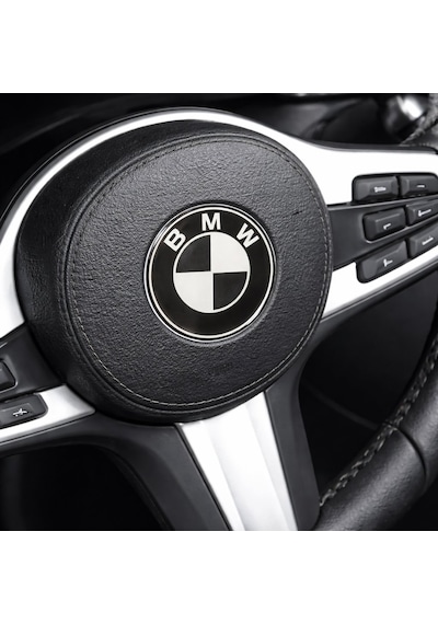 Bmw Siyah Logo Damla Sticker Araba Direksiyon Amblem Damla Sticker 4,5 Cm 45 Mm 1 Adet 1 Adet
