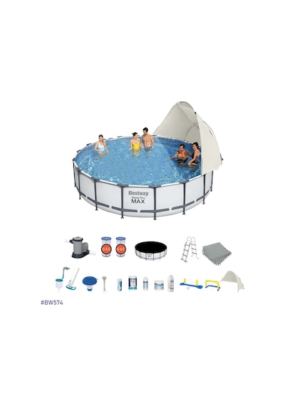 Bestway Gölgelikli Prefabrik Full Havuz Seti 549x122cm Bw574 56462