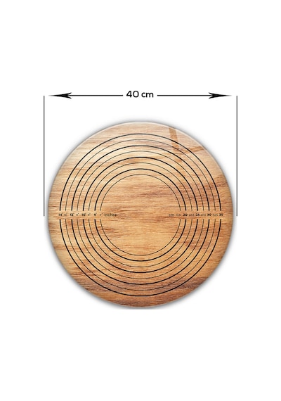 Decorita | Cam Hamur Açma Matı | Ahşap Görünümlü | Çap40cm