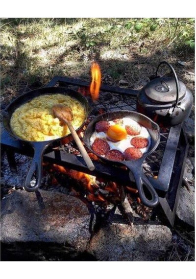 Campout 10 Inch Emaye Kaplı Döküm Tava Siyah