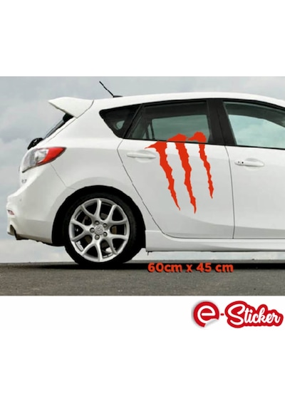 Monster Pençe Far Ve Cam Sticker
