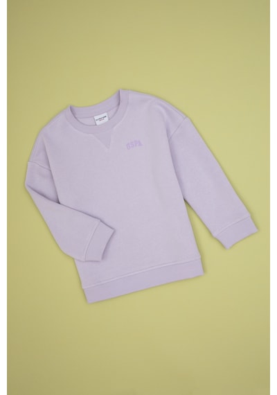 U.S. Polo Assn. Kız Çocuk Lila Şardonlu Bisiklet Yaka Basic Sweatshirt 50316810-VR245 U.S. Polo Assn. Kız Çocuk Lila Şardonlu Bisiklet Yaka Basic Sweatshirt 50316810-VR245