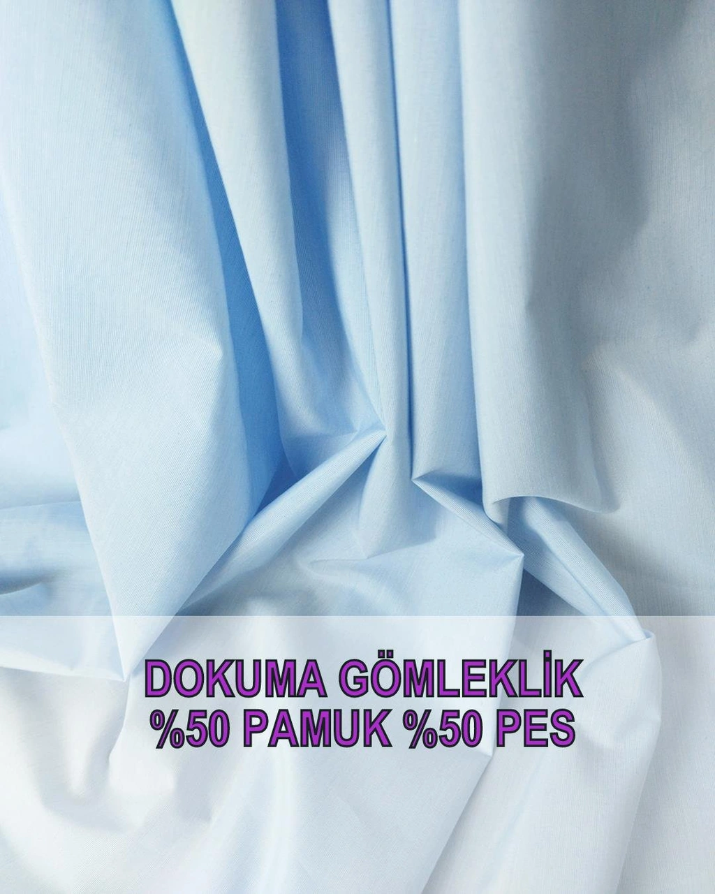 Pamuk Sentetik Dokuma Açık Mavi Renkte En 160 Cm X Boy 160 Cm -4066