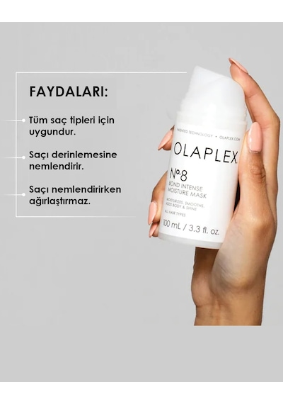 Olaplex Nº.8 Bond Intense Moisture Mask - Bağ &yoğun Onarıcı & Nemlendirici Maske 100 ML