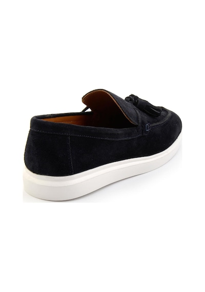 Bambi Lacivert Hakiki Deri Erkek Loafer Ayakkabı E01442310502 Lacivert