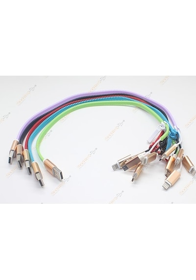 8x11Usb Şarj Kablo Micro Usb Fermuarlı (533632812)