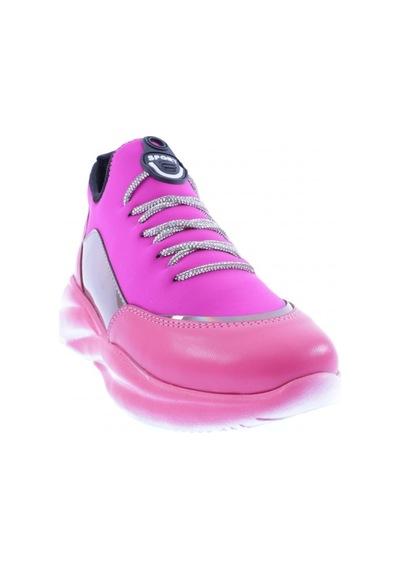Dgn 315-23y Kadin Kalin Taban Strech Detayli Silver Taş Bağcikli Sneakers Ayakkabi 315-2026-R0507 Fuşya