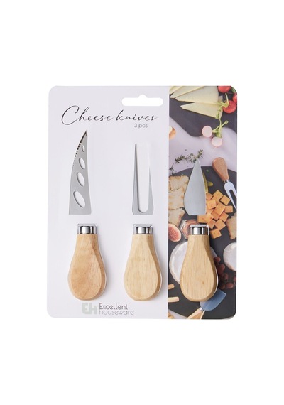 Excellent Houseware Peynir Bıçak Seti 3'lü Çok Renkli