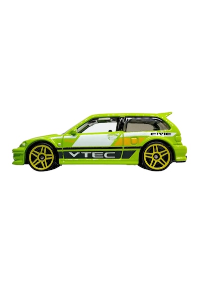 Hot Wheels '90 Honda Civic Ef - Hw: '70s Vs '90s Yeşil 1/64 Diecast Model Araba Çok Renkli