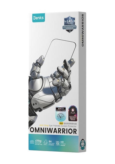İphone Duo Uyumlu Benks Omniwarrior Ar Cam Ekran Koruyucu + Kolay Uygulama Aparatlı Şeffaf