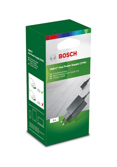 Bosch Uyumlu Home And Garden Usb-c Hızlı Şarj Cihazı 27 W, Kartonda