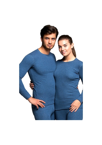 Thermoform Soft Unisex Uzun Kol Termal İçlik Fanila Lacivert Renkli
