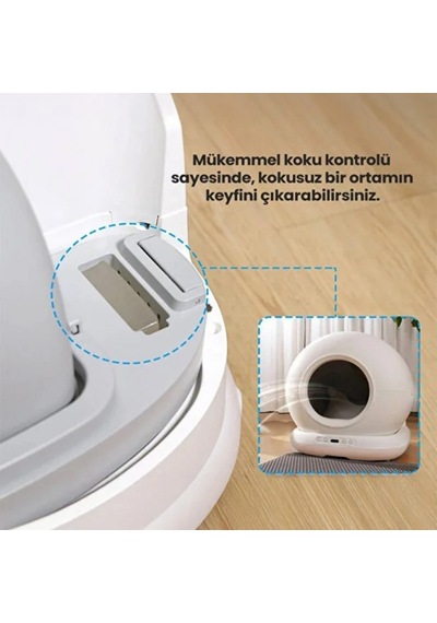 2 Adet Hd Kameralı Akıllı Kedi Tuvaleti Wi-fi Uyumlu