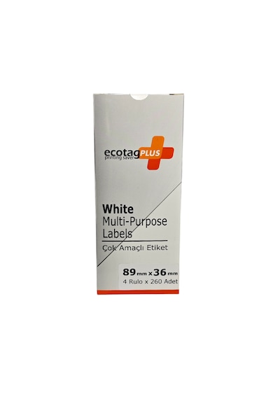 Ecotagplus Dymo Muadili Etiket - 89 Mm X 36 Mm - 4 X 260 Adet - Eko Paket - 99012 1