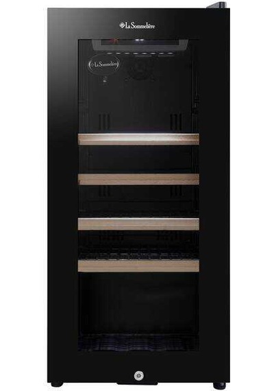 La Sommeliere 38 Şişe Kapasiteli Service Solo Siyah Şarap Dolabı Ls38black