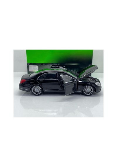 Mercedes-benz S-class 1:24 Siyah Diecast Metal Model Araba Kapıları Açılabilir Çok Renkli