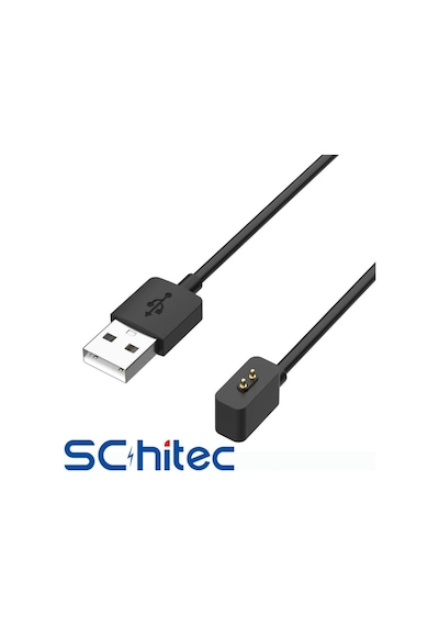 Schitec Mi Band 8/8pro/8active/9/9pro/9active/10 & Redmi Band2/watch3/3active/watch4/4active/watch5/active/5lite Uyumlu 1m Usb-a Manyetik Şarj Kablosu -