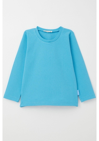 Breeze Erkek Bebek Uzun Kollu Tişört Basic 9 Ay-3 Yaş, Mavi Mavi