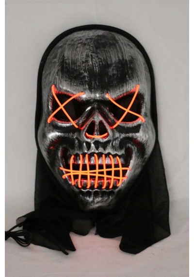 Orcan Işıklı Kurukafa Halloween Maskesi Msk-22339 Tüm Yaşlar