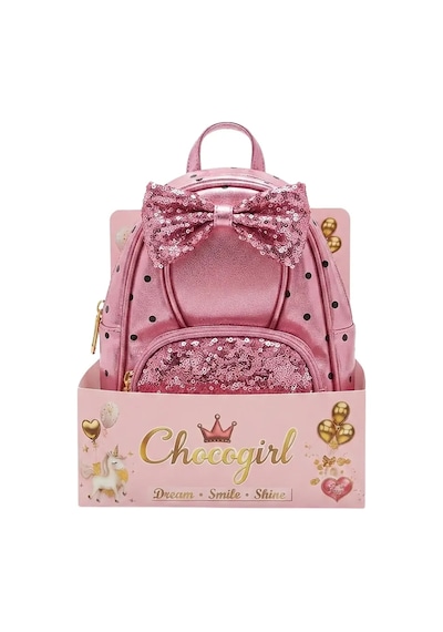 Chocogirl Ruby Deri Kız Çocuk Pul Payet Sırt Çantası Cnt-2013 - Pembe Çok  Renkli