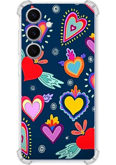 Samsung Galaxy S25 İle Uyumlu Retro Color 3 Tasarımlı Antişok Kılıf