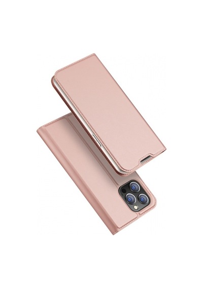 More TR Dux Ducis Apple Uyumlu iPhone 14 Pro Max 6.7 Kılıf Skin Pro Series Flip Cover Kapaklı Kılıf - Rose Gold