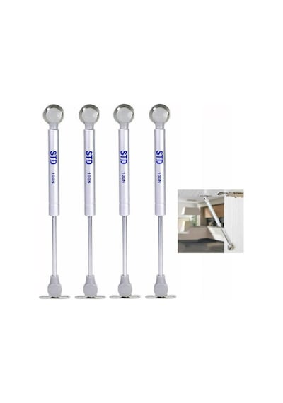 Dolap Amortisörü, Mutfak Dolabı Kapak Pistonu, 100n, 27cm, Yumuşak Kapanma, Kolay Montaj, 4 Adet