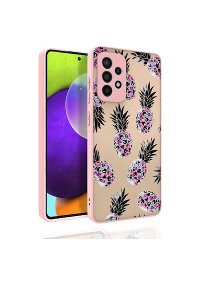 Zore Samsung Galaxy Uyumlu A52 Kılıf Desenli Kamera Korumalı Parlak Omsy Nora Kapak - No1