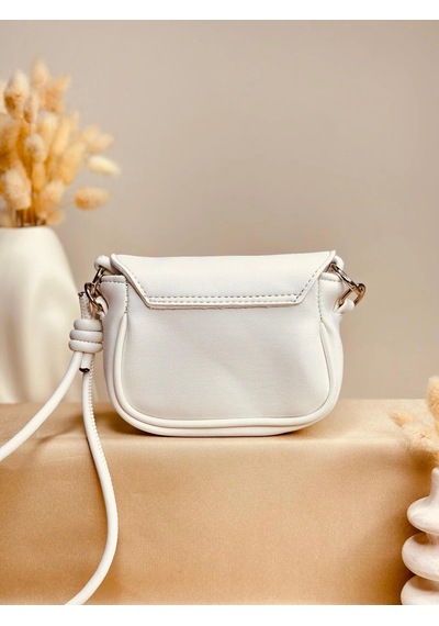 Elora Atelier Mini Flap Çapraz Askılı Beyaz Çanta Çok Renkli