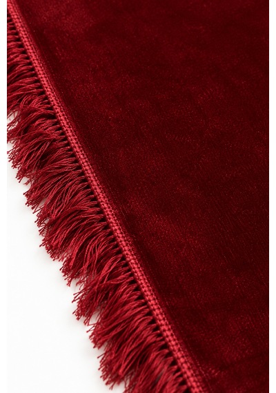 Düz Velur Kadife Seccade 70x110 Cm Bordo