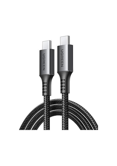 Ugreen Usb-c 60w 3a Qc Pd Örgülü Hızlı Şarj Kablosu, 1 Metre, Siyah, 15373 -