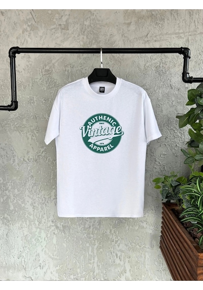 Startmore Vintage Baskılı Beyaz Erkek Beyaz
