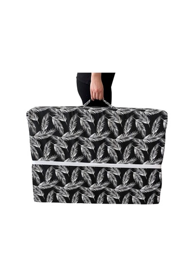 Katlanır Yer Yatağı Sünger Yatak Siyah Tüylü 80x180 Cm-6 Cm Tek Kişilik