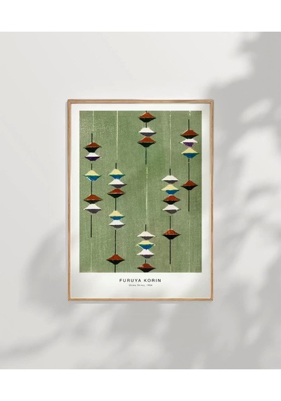 Çerçevesiz Poster Fruya Korin-vintage Japon Deseni Baskı No 1